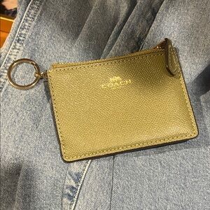 Coach Metallic Gold Key Pouch